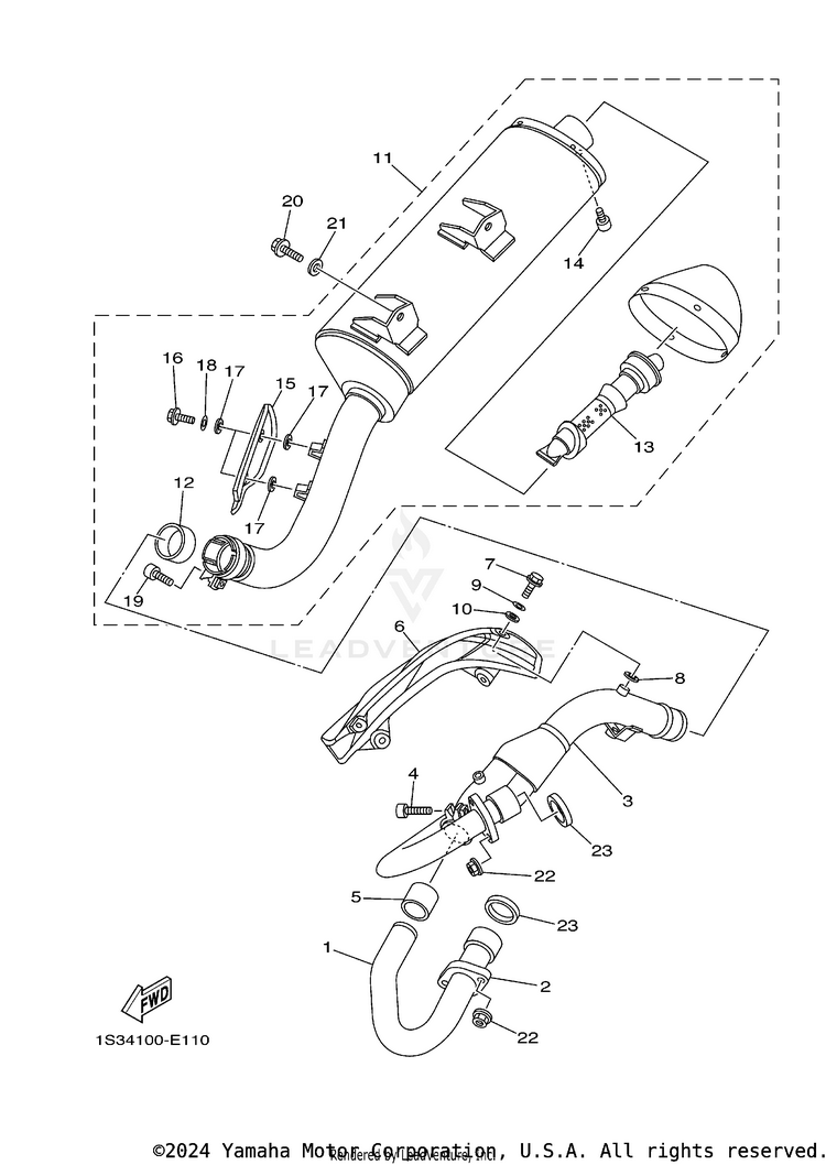 Exhaust RAPTOR 700 SPECIAL EDITION - YFM70RSEY - 2009 Schematic