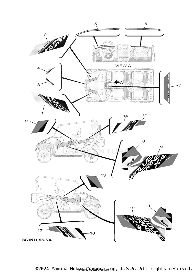 Graphics WOLVERINE X4 SPECIAL - YXF85WPSKL - 2019 Schematic