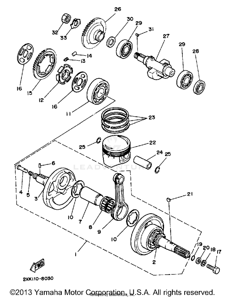 Crankshaft Piston Schematic