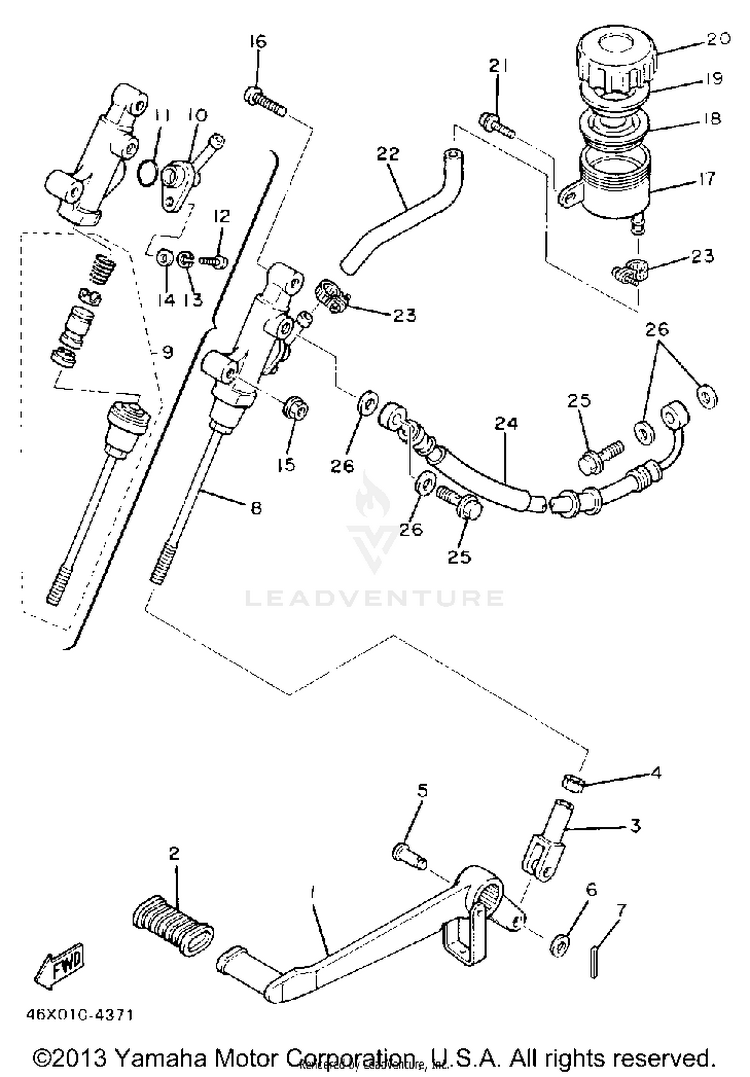 Rear Master Cylinder Schematic
