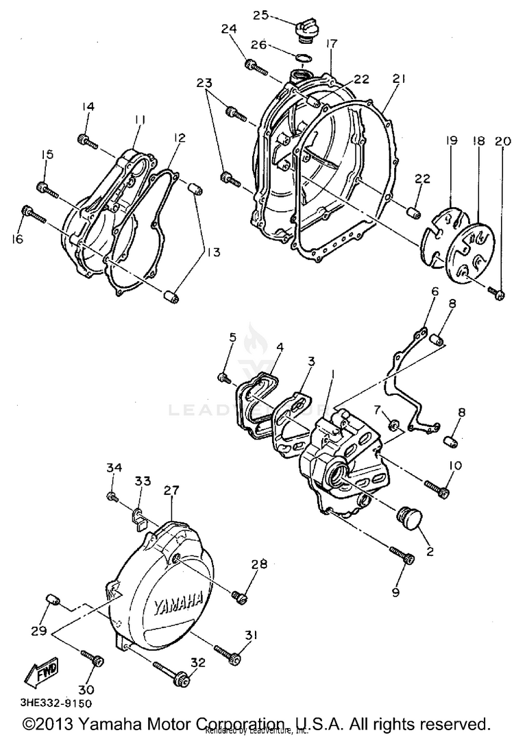 Crankcase Cover 1 Schematic