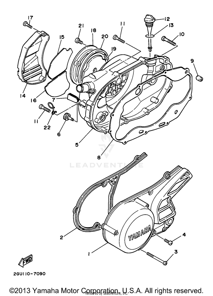 Crankcase Cover 1 Schematic