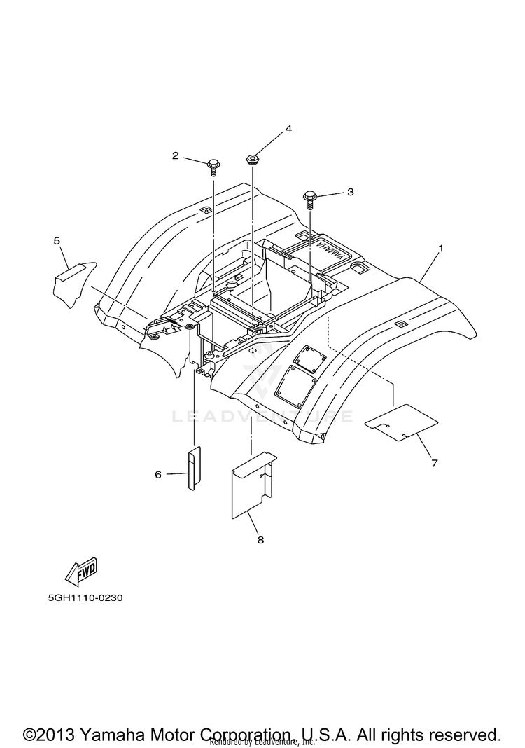 Rear Fender Schematic