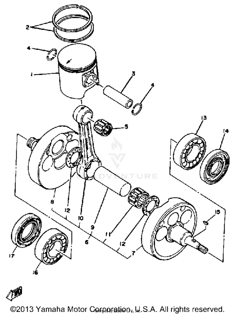 Crankshaft - Piston Schematic