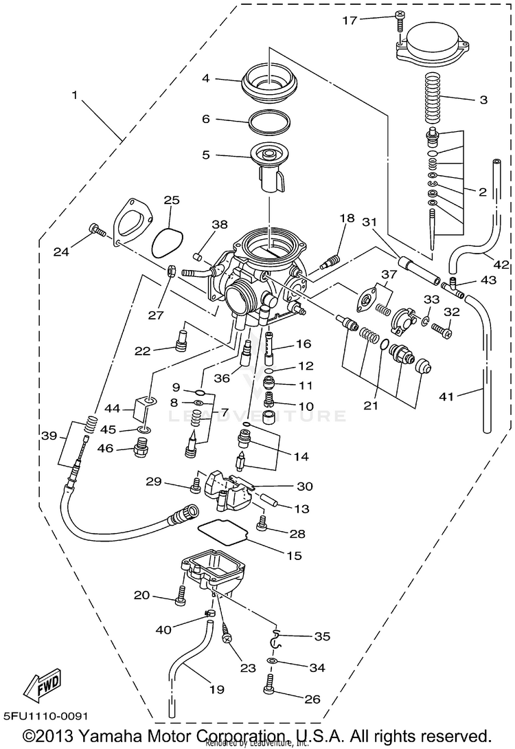 Carburetor BIG BEAR 400 4WD_REAL TREE XTRA - YFM400FHP - 2002 Schematic