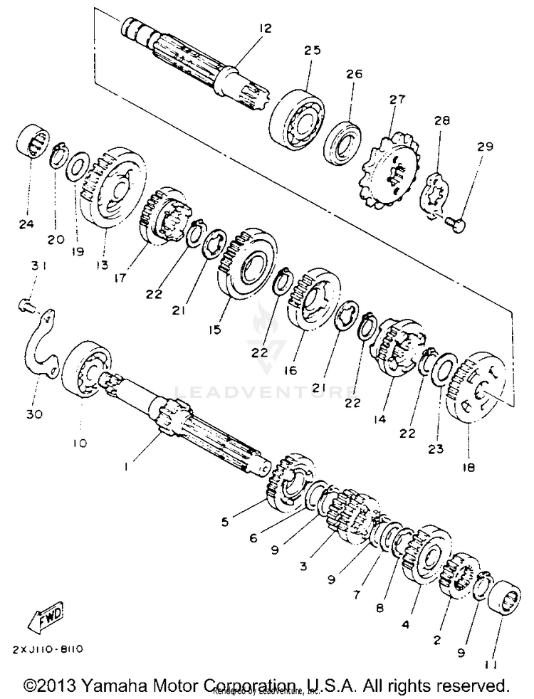 Transmission BLASTER - YFS200E - 1993 Schematic