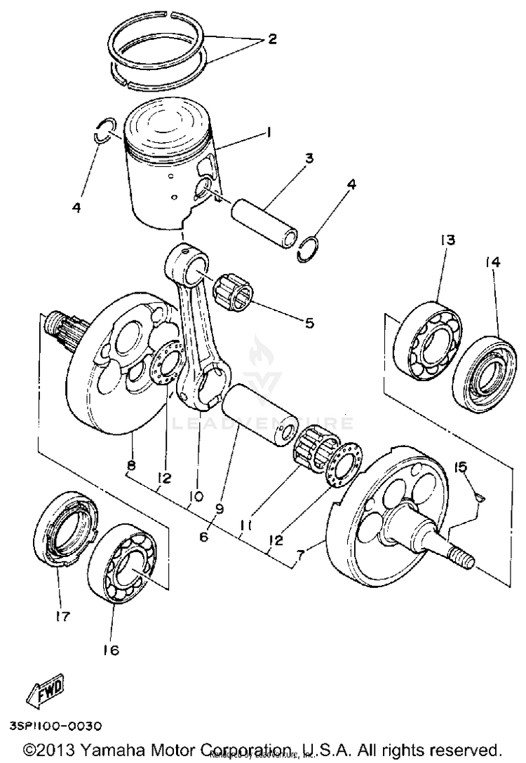 Crankshaft-Piston Schematic