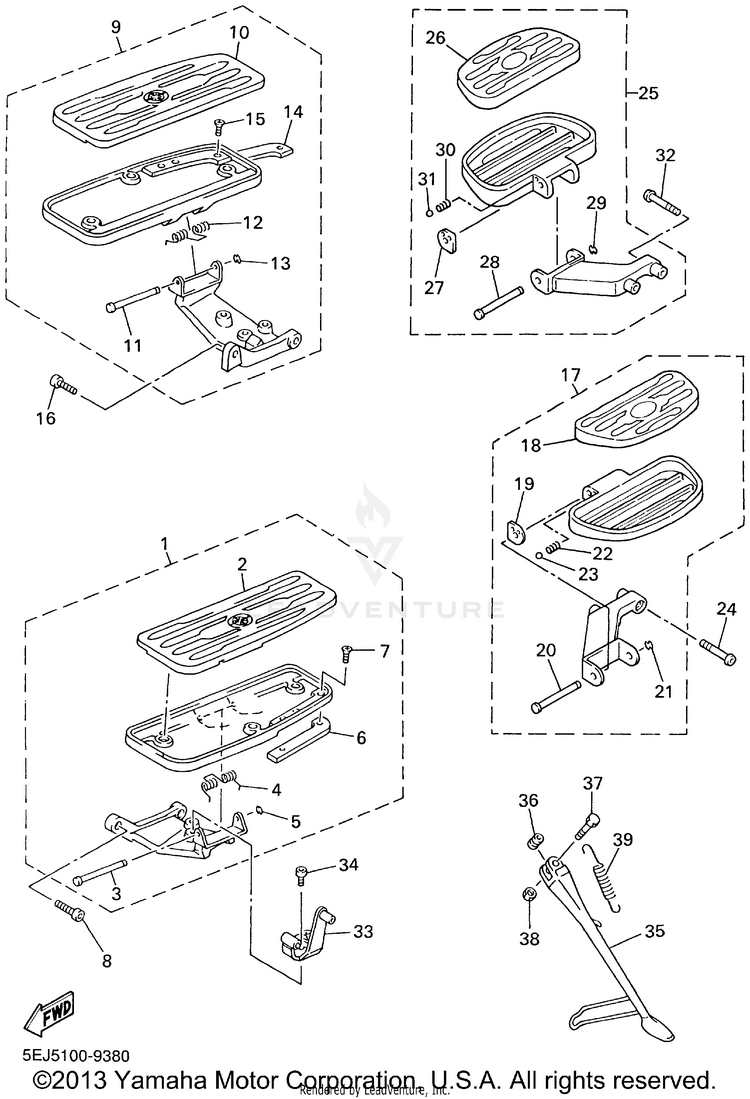 Stand Footrest Schematic
