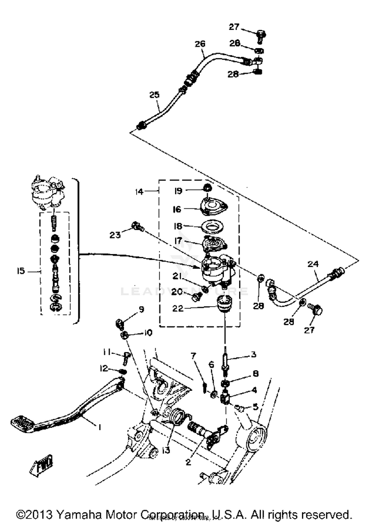 Brake XS1100LG - 1980 Schematic