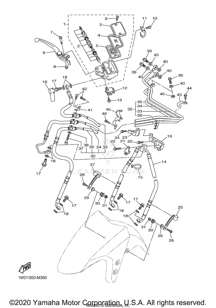 Front Master Cylinder Schematic