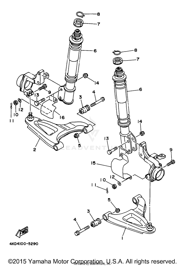 Front Suspension Wheel Schematic
