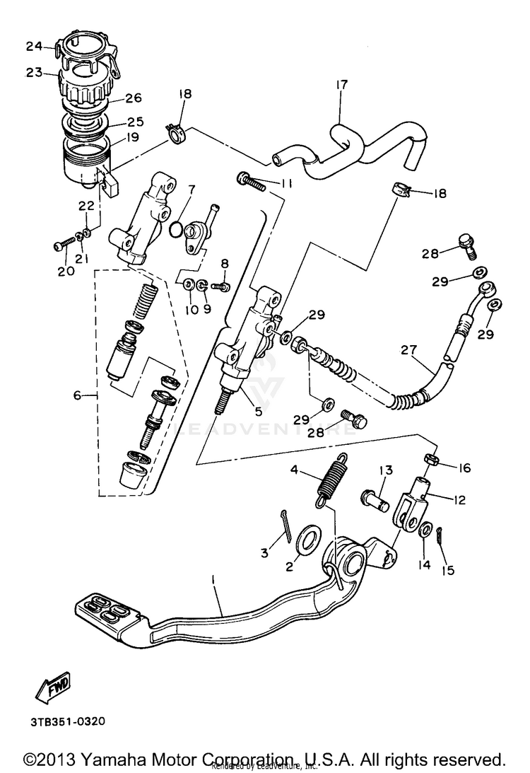 Rear Master Cylinder Schematic