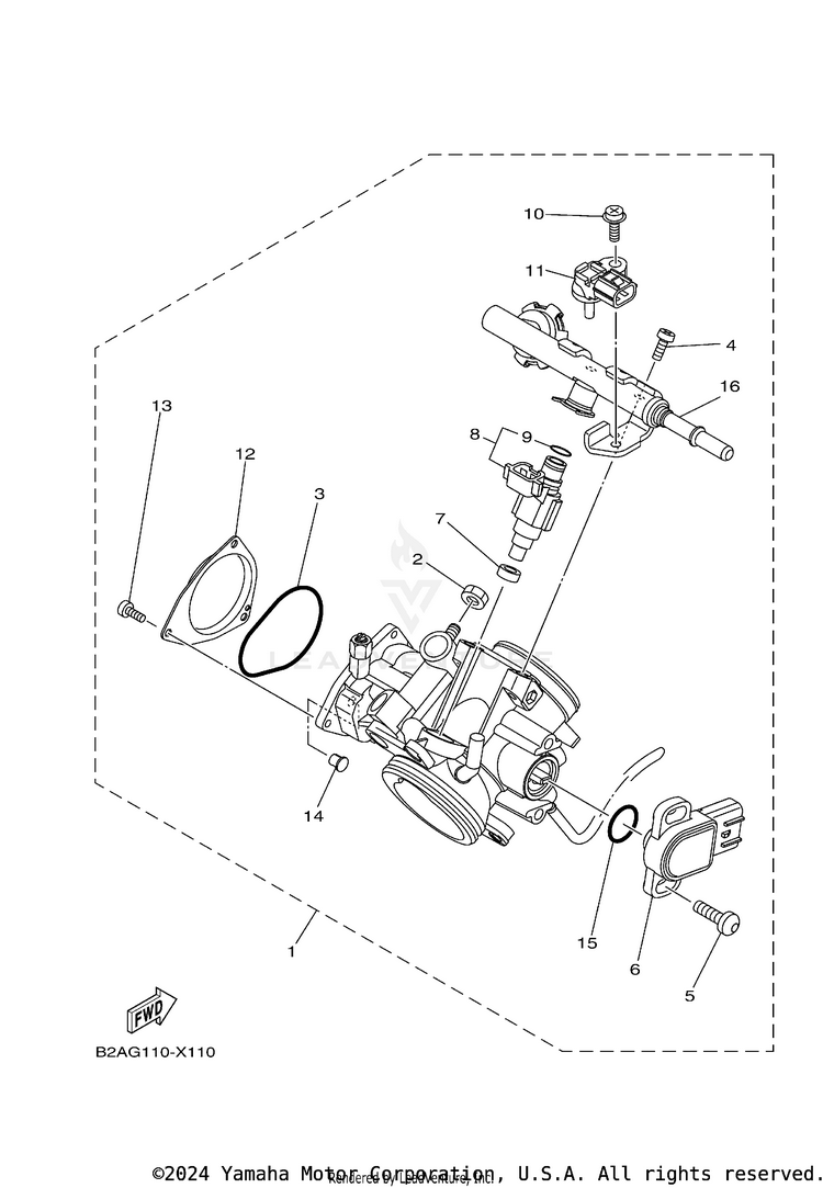 Throttle Body Assy 1 Schematic