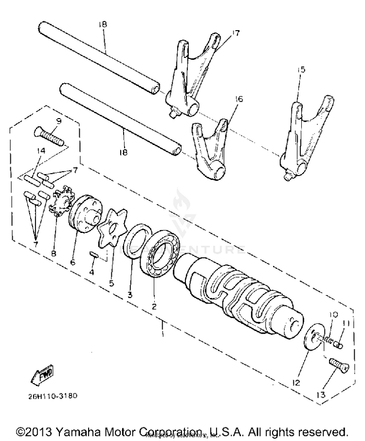Shift Cam Fork Schematic