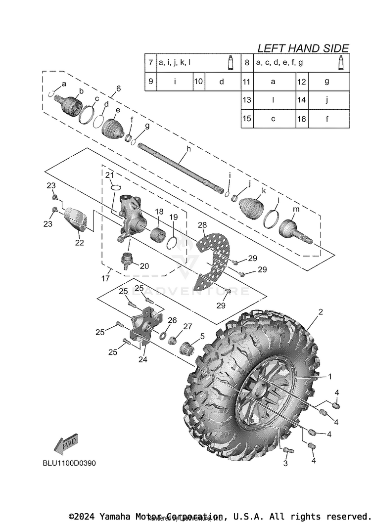 Front Wheel Schematic