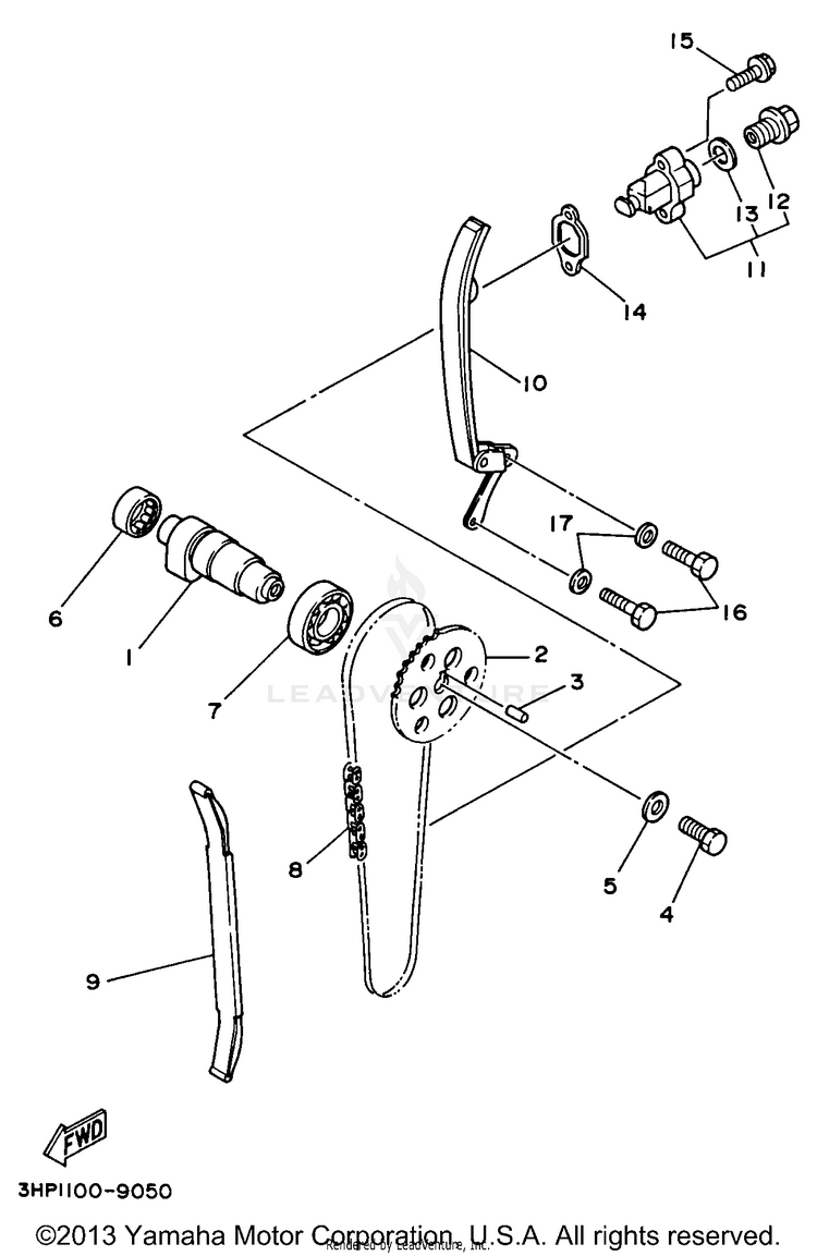 Camshaft - Chain KODIAK 4WD - YFM400FWH - 1996 Schematic