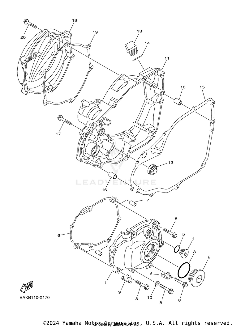 Crankcase Cover 1 Schematic