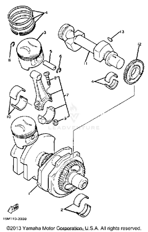 Crankshaft Piston Schematic