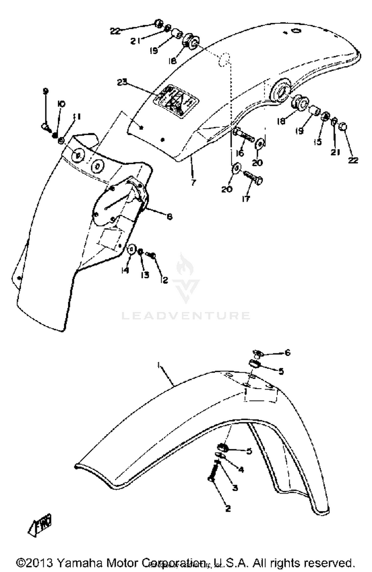 Front Fender Rear Fender Schematic