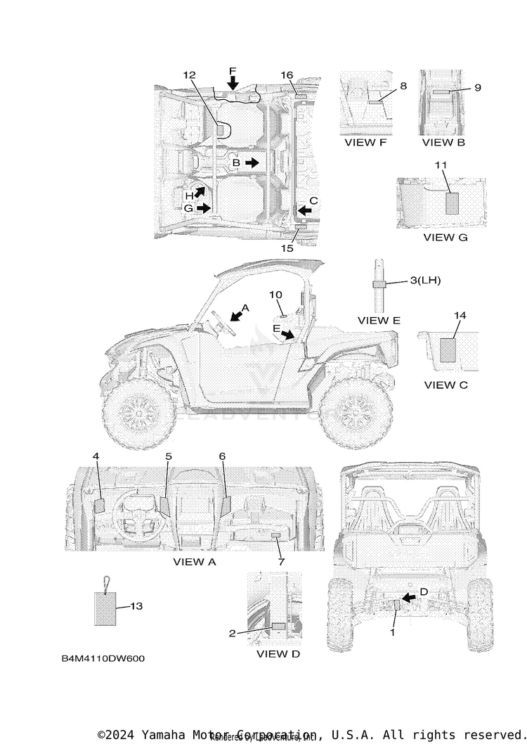 Emblem Label 1 WOLVERINE RMAX 2 - YXE10WPAMS - 2021 Schematic