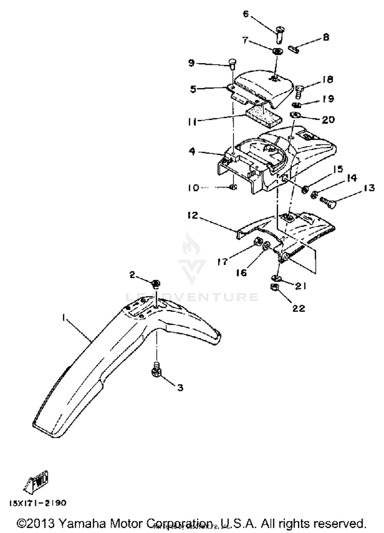 Front Fender - Rear Fender Schematic