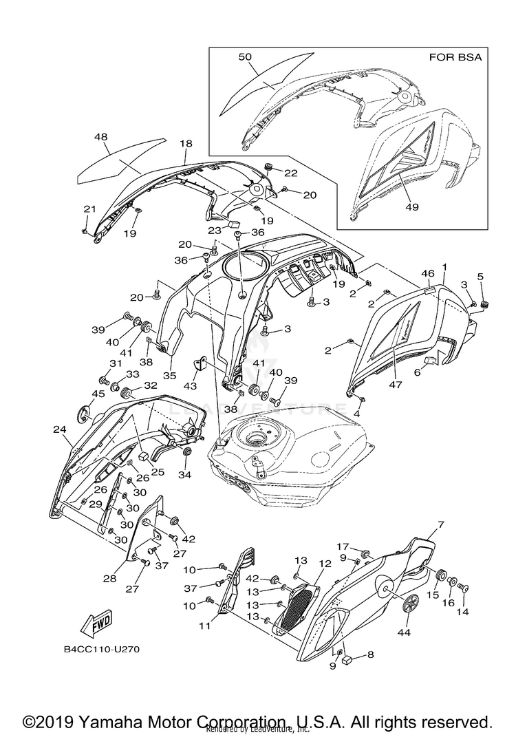Fuel Tank 2 MT07 - MT07KCB - 2019 Schematic