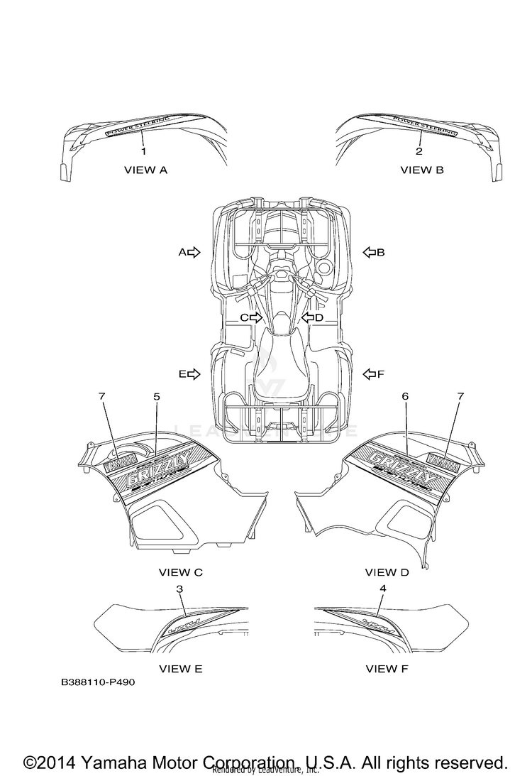 Graphics GRIZZLY 700 EPS SE - YFM700PSFS - 2015 Schematic