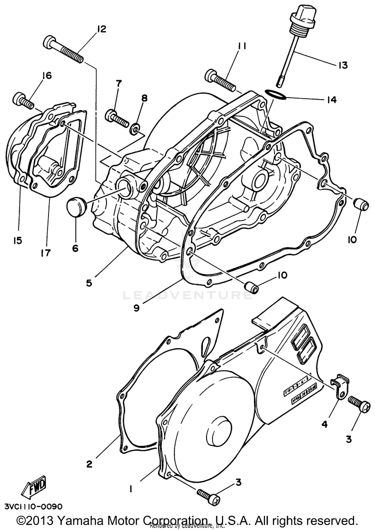 Crankcase Cover 1 Schematic