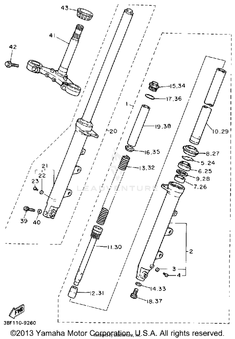 Front Fork Schematic