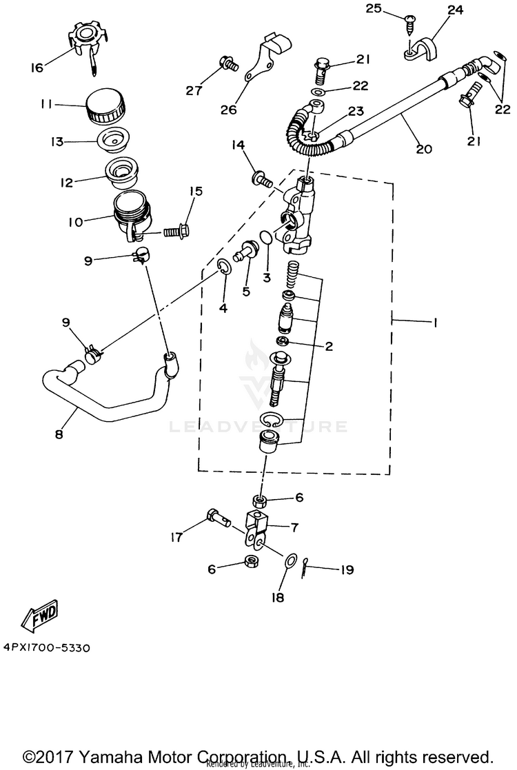 Rear Master Cylinder Schematic