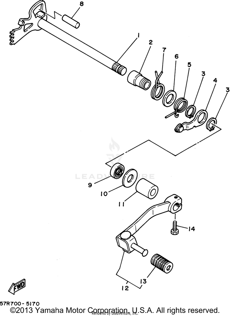 Shift Shaft Schematic