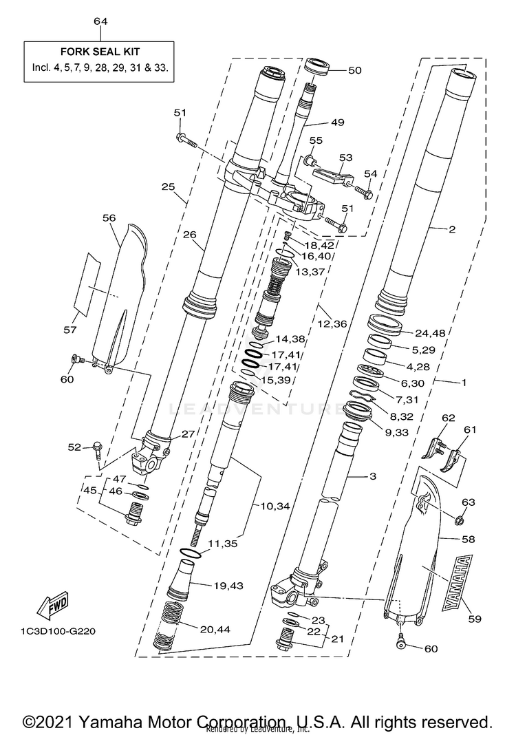 Front Fork Schematic