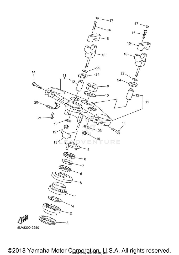 Steering FZ1 - FZS1TC - 2005 Schematic