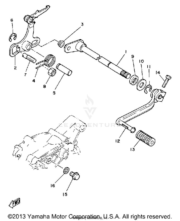 Shift Shaft-Pedal Schematic