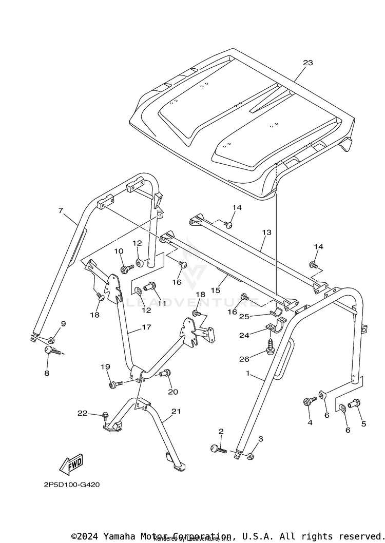 Guard 2 RHINO 700 FI SPORT E - YXR7FSP2Y - 2009 Schematic