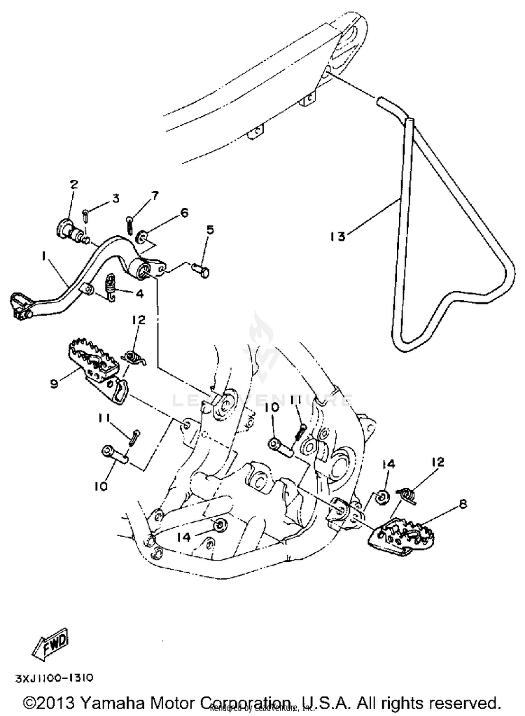 Stand-Footrest Schematic