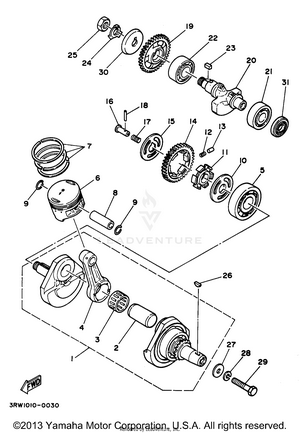 Crankshaft Piston Schematic