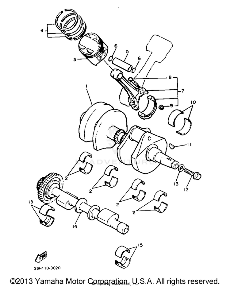 Crankshaft Piston Schematic