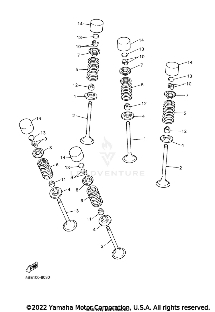 Valve YFZ450R SE - YFZ45YSSNB - 2022 Schematic