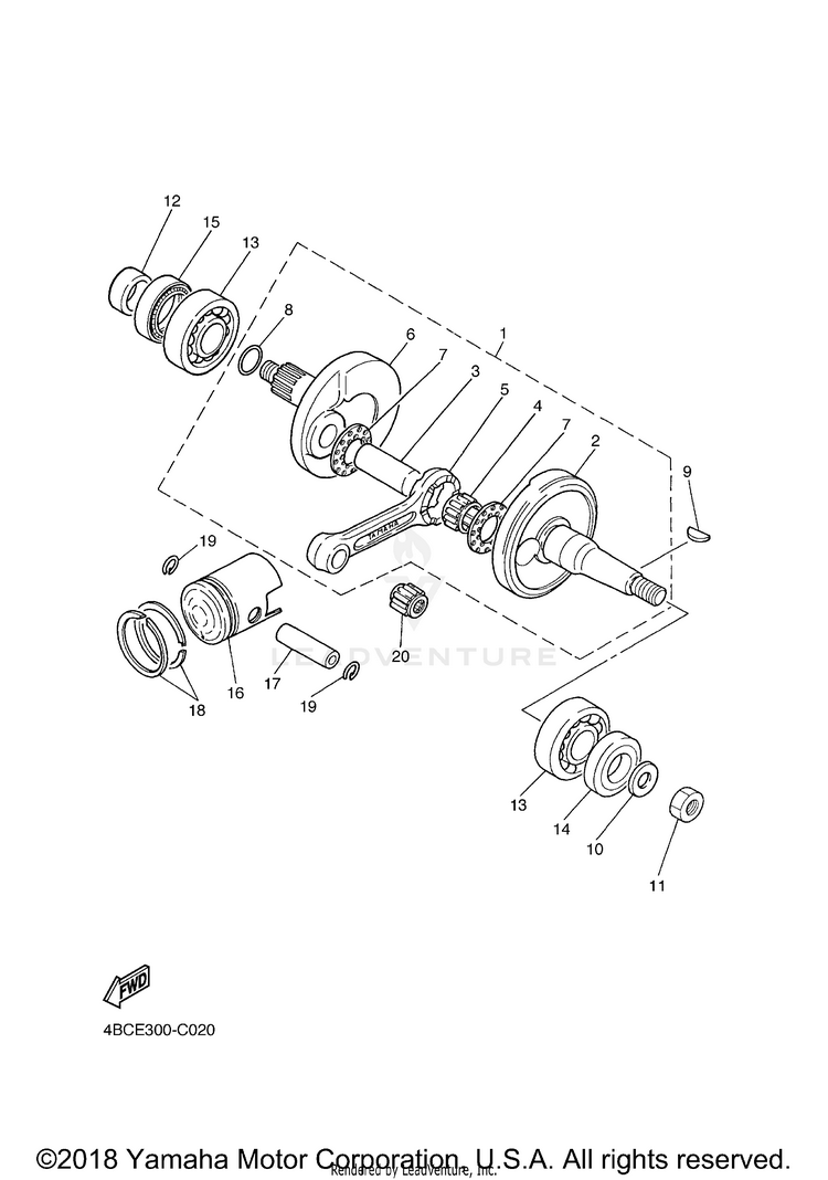Crankshaft Piston Schematic