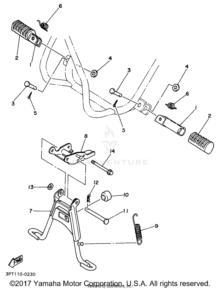 Stand Footrest Schematic