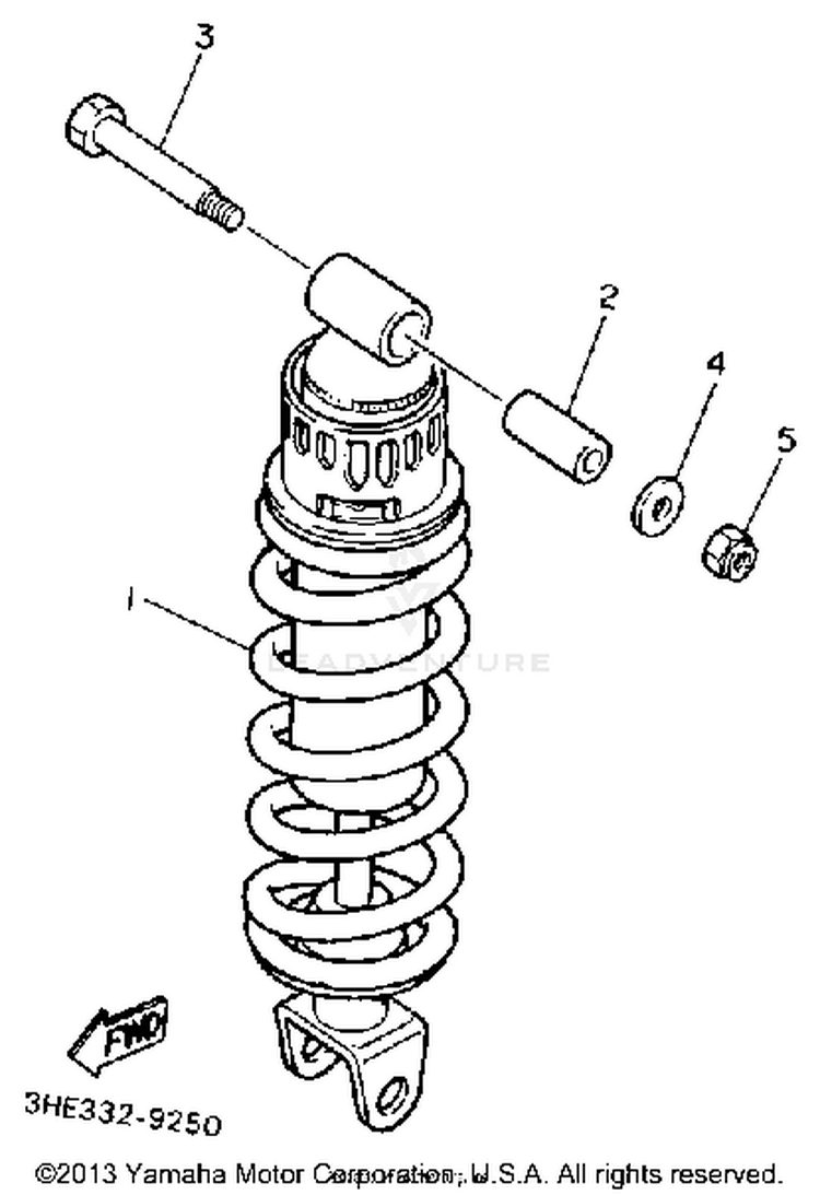 Rear Shocks FZR600RAC - 1990 Schematic