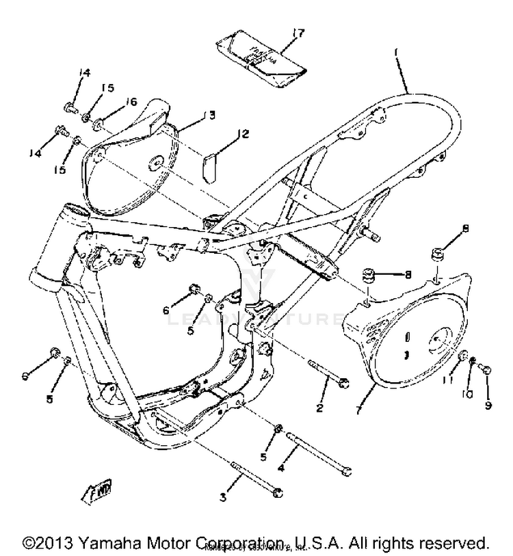 Frame-Side Cover Yz80c Schematic