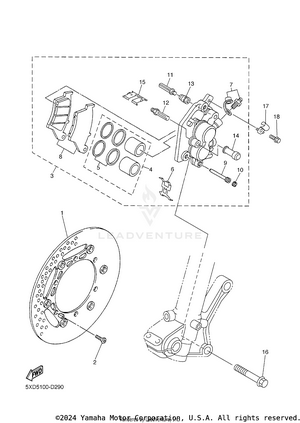 Front Brake Caliper Schematic
