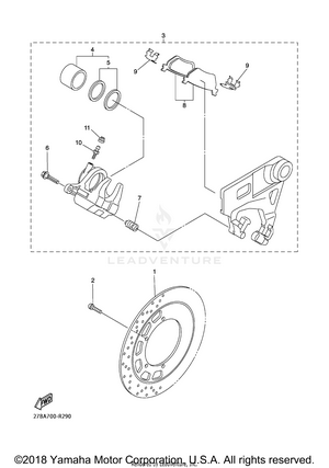 Rear Brake Caliper Schematic