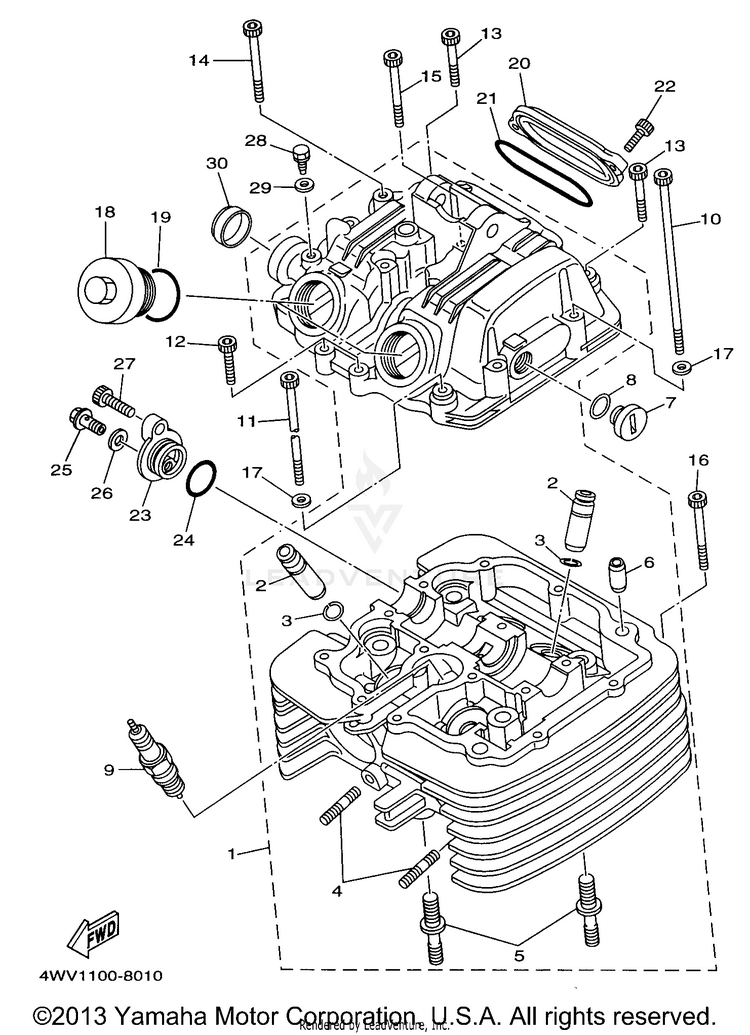 Cylinder Head Schematic