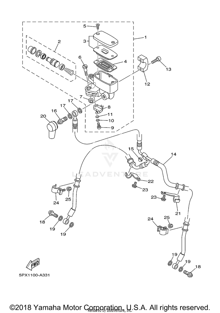 Front Master Cylinder Schematic