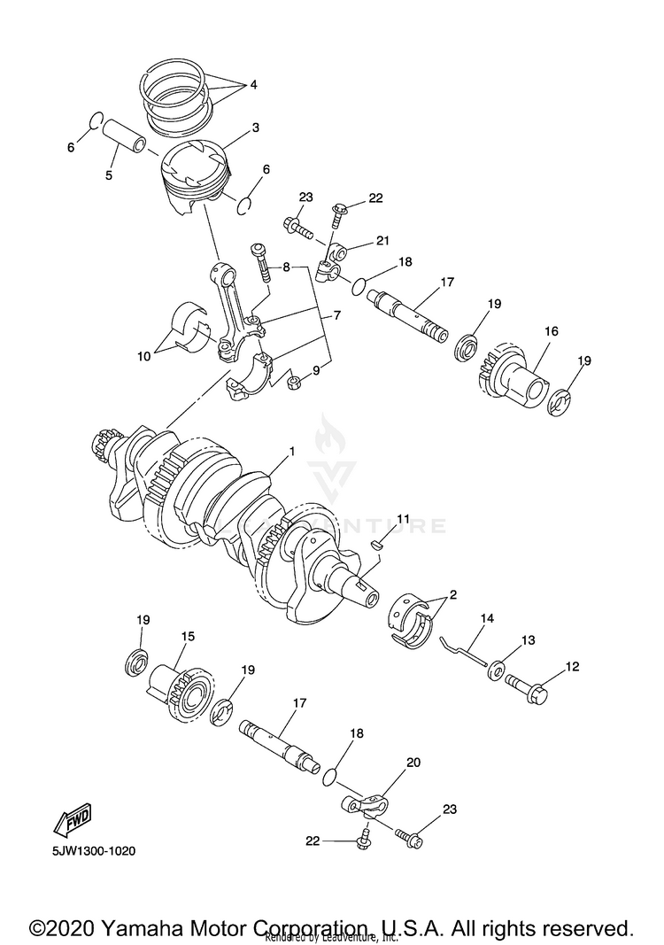 Crankshaft Piston Schematic