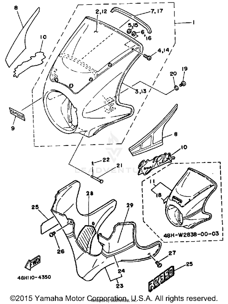 Fairing Cowling Schematic