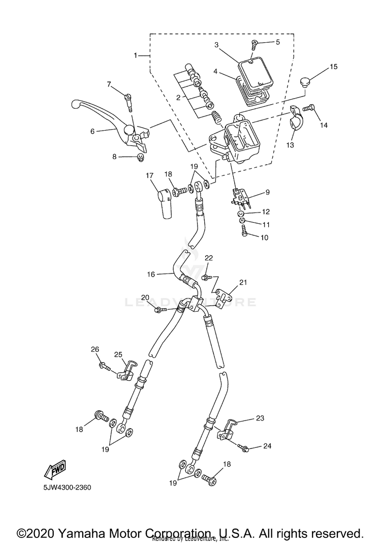 Front Master Cylinder Schematic